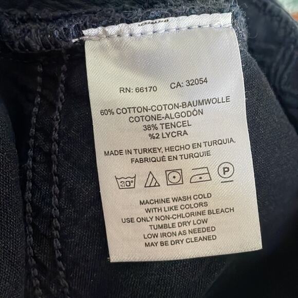 Pilcro and the Letterpress Script Jacquard Navy Blue Pants Size 25 Preppy Y2K - Picture 8 of 9